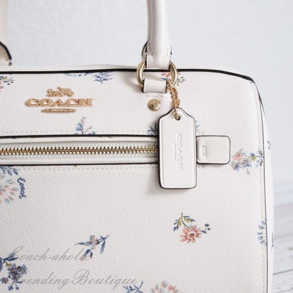 NWT Coach Dandelion Floral Print Rowan Satchel - Picture 4 of 13